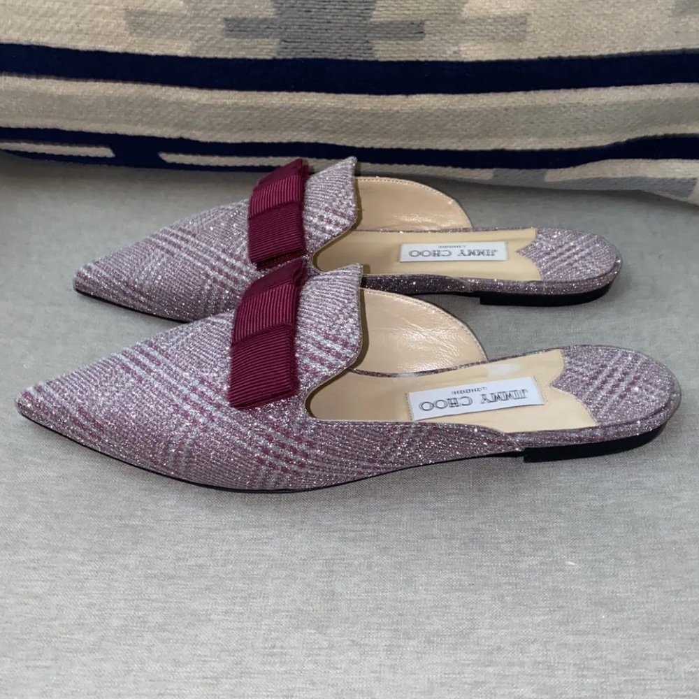 Jimmy Choo galaxy flat pointed bow SIZE 41 NWT - Picture 5 of 10